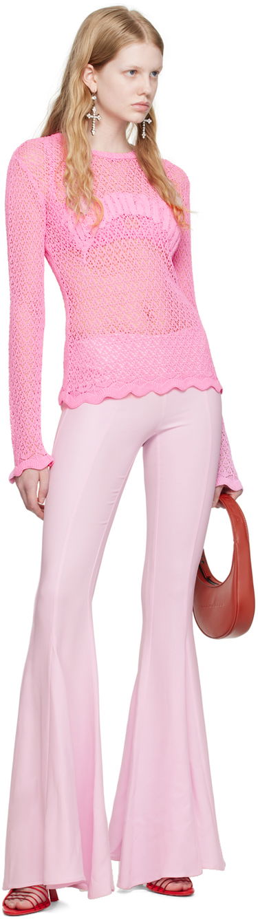 Pleteni pulover Blumarine Pink Scalloped Sweater Roza | P344M026A, 3