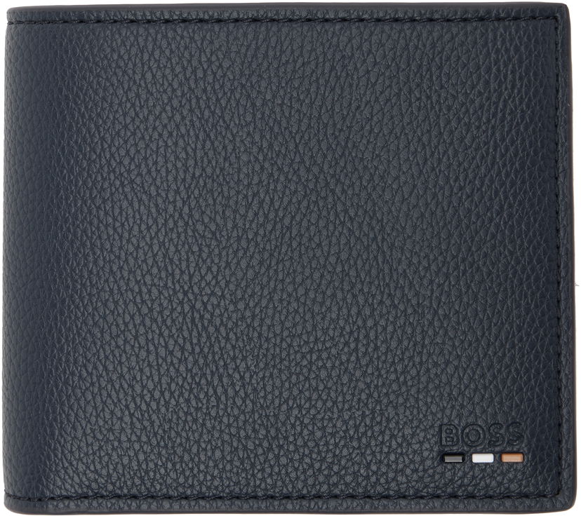 Denarnica BOSS Grained Faux-Leather Wallet Mornarica | 50536479