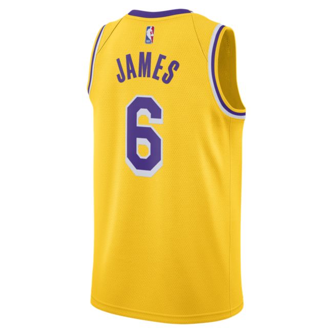 Dres Nike Lakers Icon Edition 2020 NBA Swingman Rumena | CW3669-738, 1