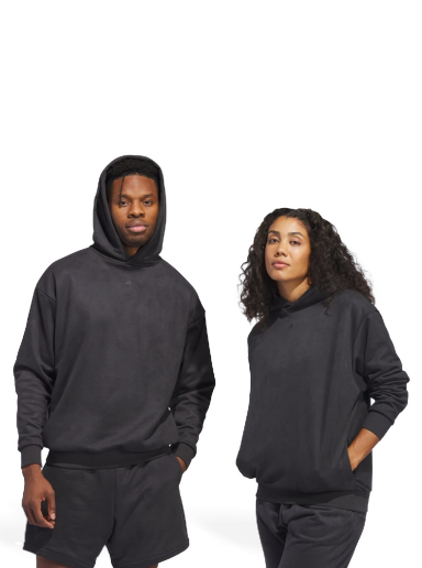 Pulover adidas Performance Basketball Sueded Hoodie Črna | IN7705