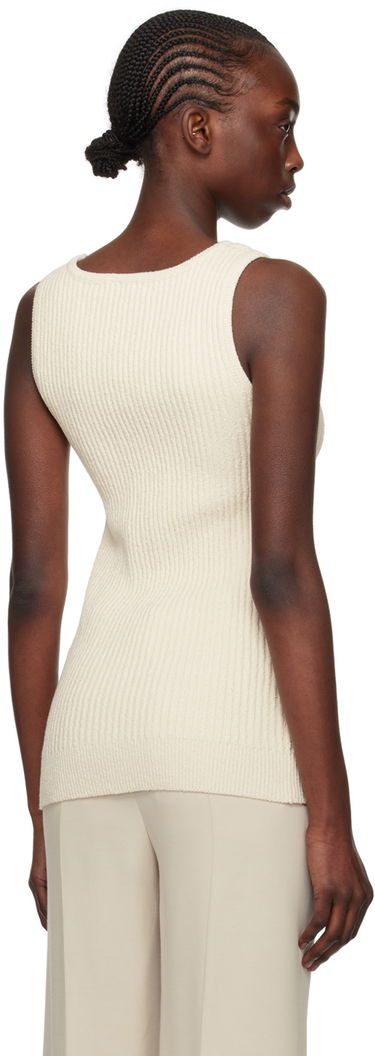 Majica brez rokavov TOTEME Textured Tank Top Bela | 242-WRT1670-YA0042, 2