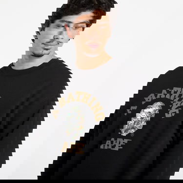 Pulover BAPE Tree Edge Camo College Relaxed Fit Crewneck Sweatshirt Črna | 001SWL801301MBLK, 1