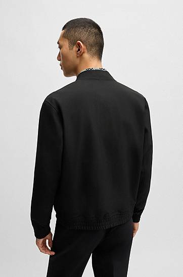 Bomber jakna BOSS Performance-Stretch Twill Bomber Jacket Črna | 50531284, 1