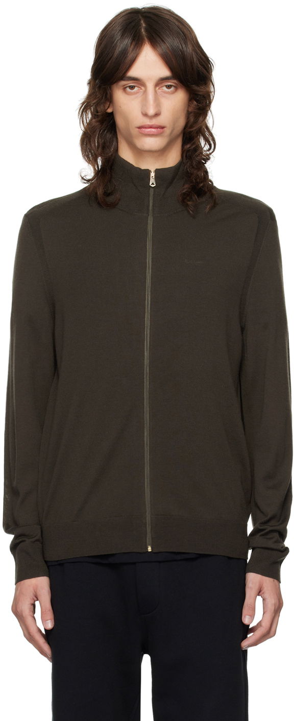 Pleteni pulover Paul Smith Paul Smith Zip Through Cardigan Rjava | M1R-763X-M02093-35