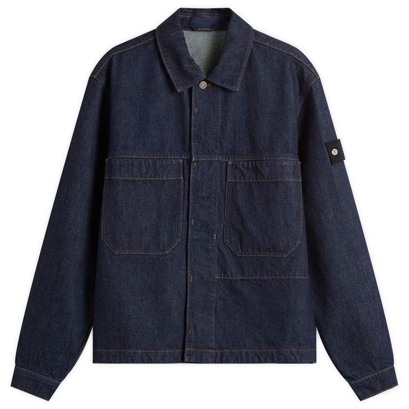 Jakna Stone Island Stone Island Denim Jacket Rinsed Large Mornarica | K2S15Q100027-VJ201