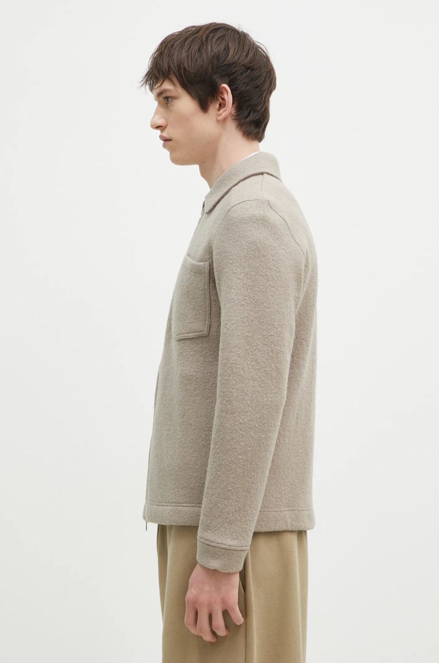 Jakna Samsoe Samsoe Wool Shirt Jacket Bež | M22400082, 1