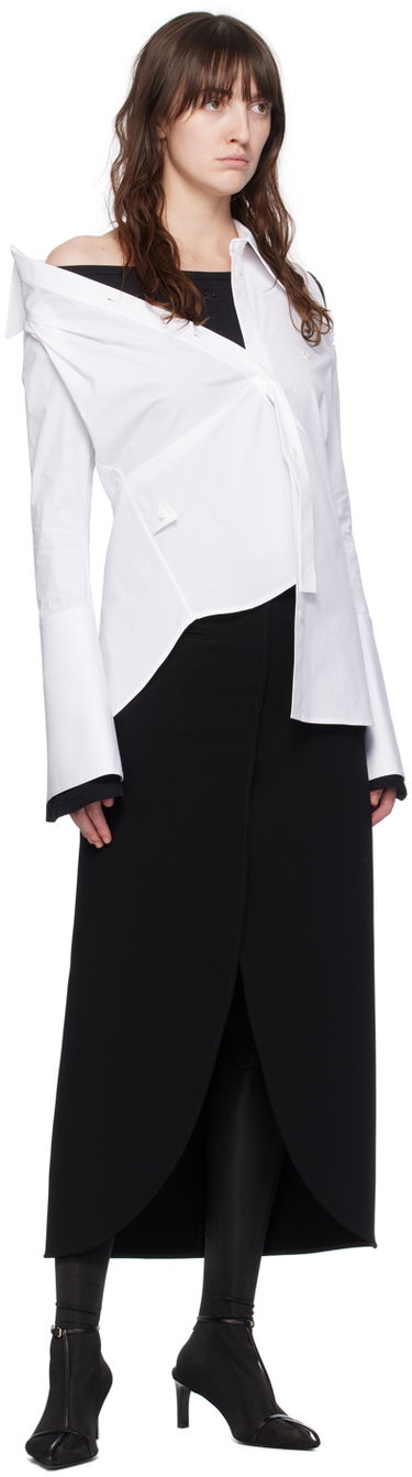 Krila Courrèges Courrèges Ellipse Midi Skirt Črna | 224CJU142PL0159, 3