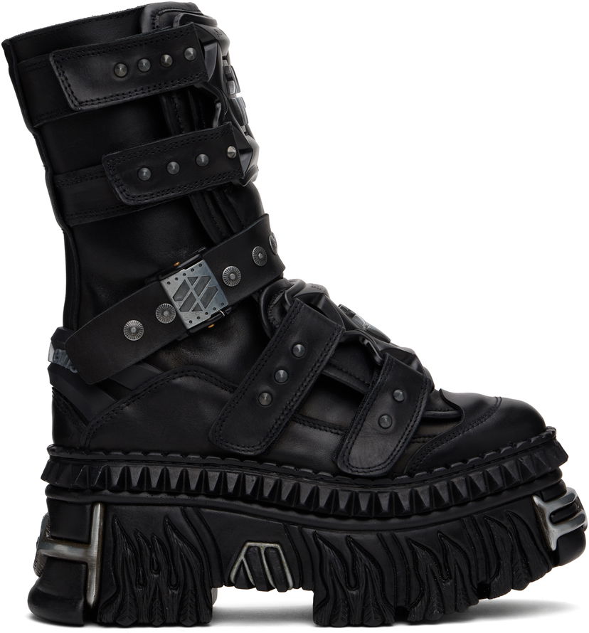 Superge in čevlji VETEMENTS New Rock Edition Gamer Boots Črna | UA66SN120B