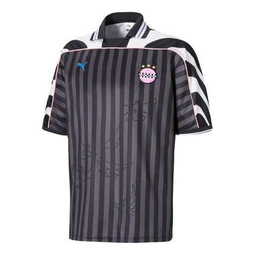 Dres Puma PUMA X KS Stripe Splicing Short Sleeve Jersey Črna | 598466-01