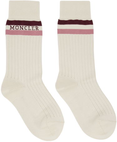 Nogavice Moncler Logo Socks Bela | I10933G000080U169, 0