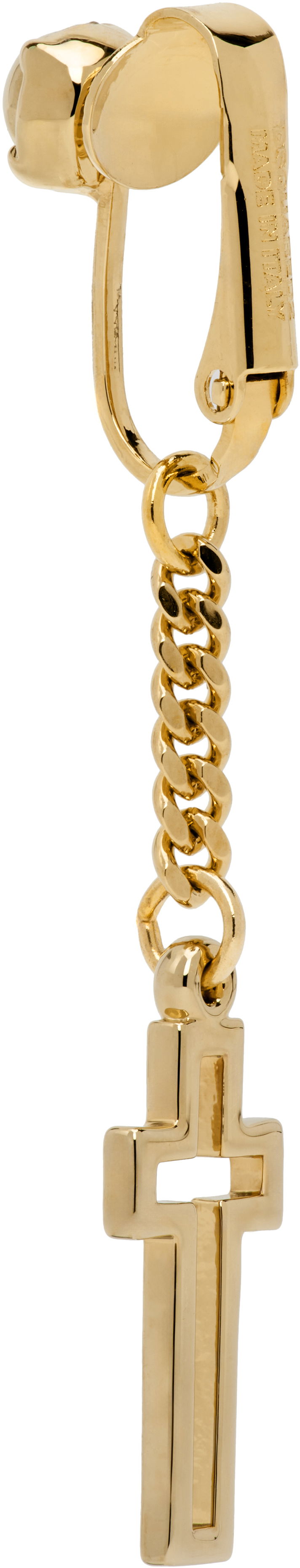 Obeski za ključe DSQUARED2 Dsquared2 Clip-On Cross Earring Kovinski | ERM0064_37201104_7043, 1