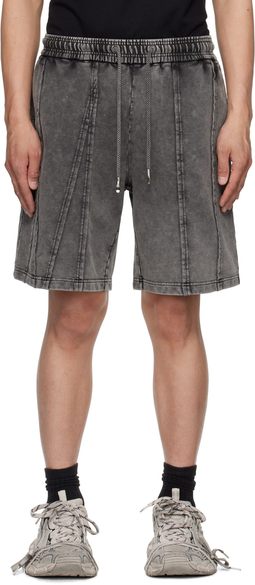Kratke hlače Feng Chen Wang Feng Chen Wang Tie Dyed Shorts Siva | FUS19ST01B