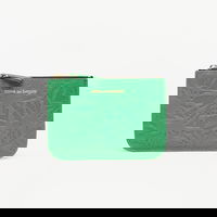 Embossed Forest Wallet Green