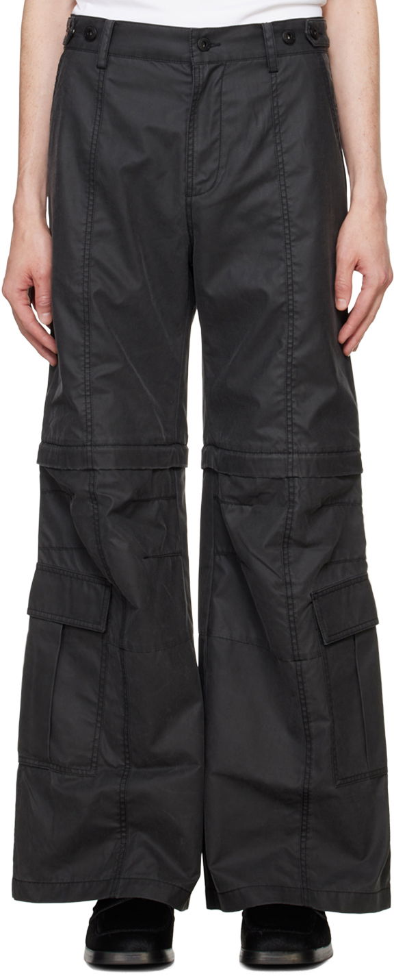 Cargo hlače Feng Chen Wang Feng Chen Wang 2IN1 Cargo Pants Črna | FUF18TR04B