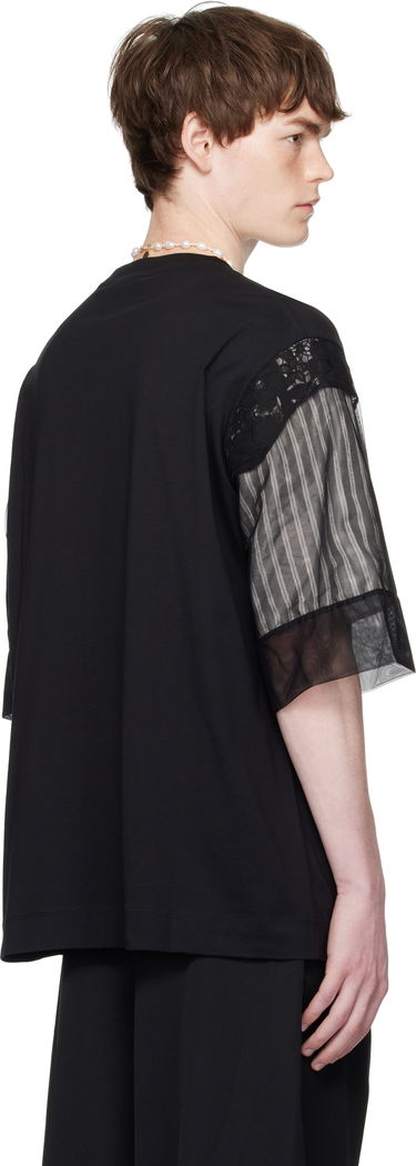 Majica Simone Rocha Simone Rocha Trapped Lace Patchwork T-shirt Črna | 5354 0553, 2