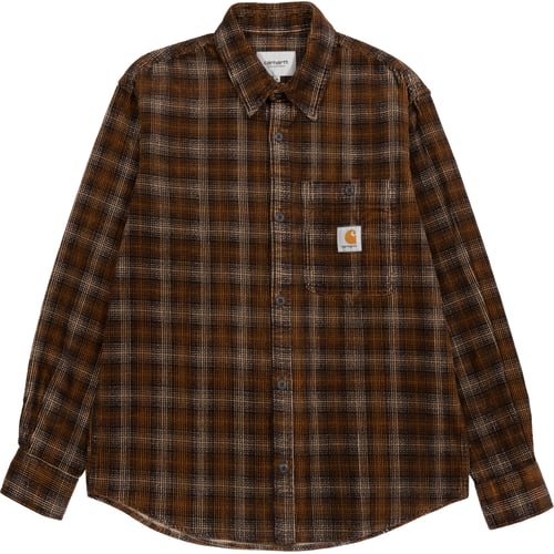 Srajce Carhartt WIP Brown Checkered Corduroy Button-Up Shirt Rjava | I029442