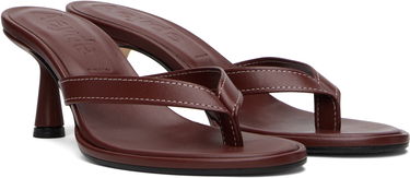 Modni dodatki Aeyde Aeyde Daphne Leather Toe-Post Heeled Sandals Bordo | A11-HS-AEAR75CI187-SS25-955-007, 3