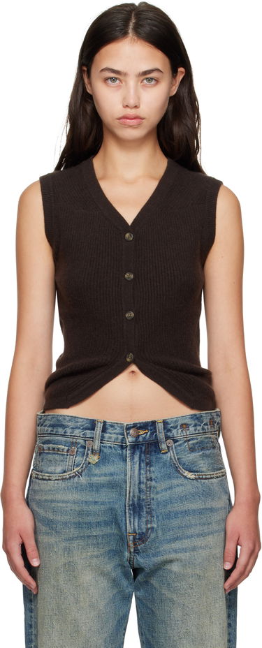 Telovnik R13 R13 Ribbed Wrap Around Vest Rjava | R13WY308-Y210A, 0
