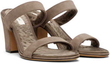 Obleke The Row The Row Awar Strap Heeled Sandals Siva | F1595-L221, 3
