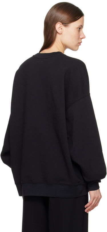 Pleteni pulover Anine Bing Anine Bing Miles Oversized Letterman Sweatshirt Črna | A-08-10074-BLK1, 2