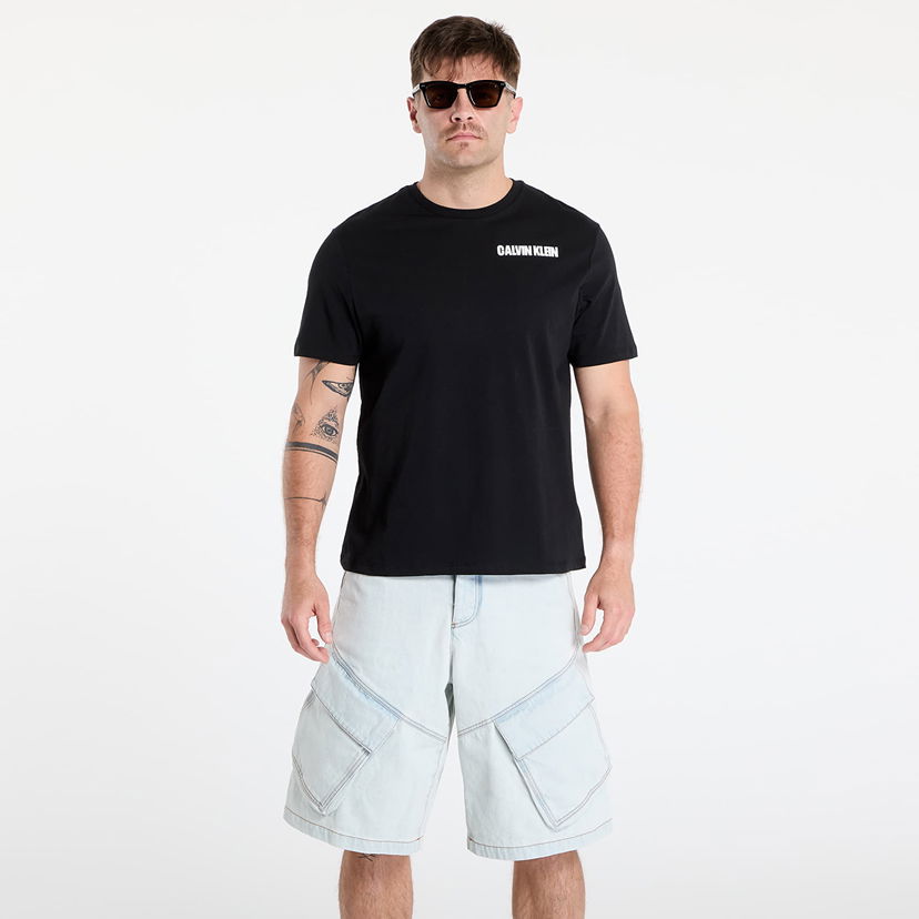 Majica CALVIN KLEIN Calvin Klein Jeans Men's 20S Calvin Line 3 T-Shirt Črna | LV04RC805G UB1