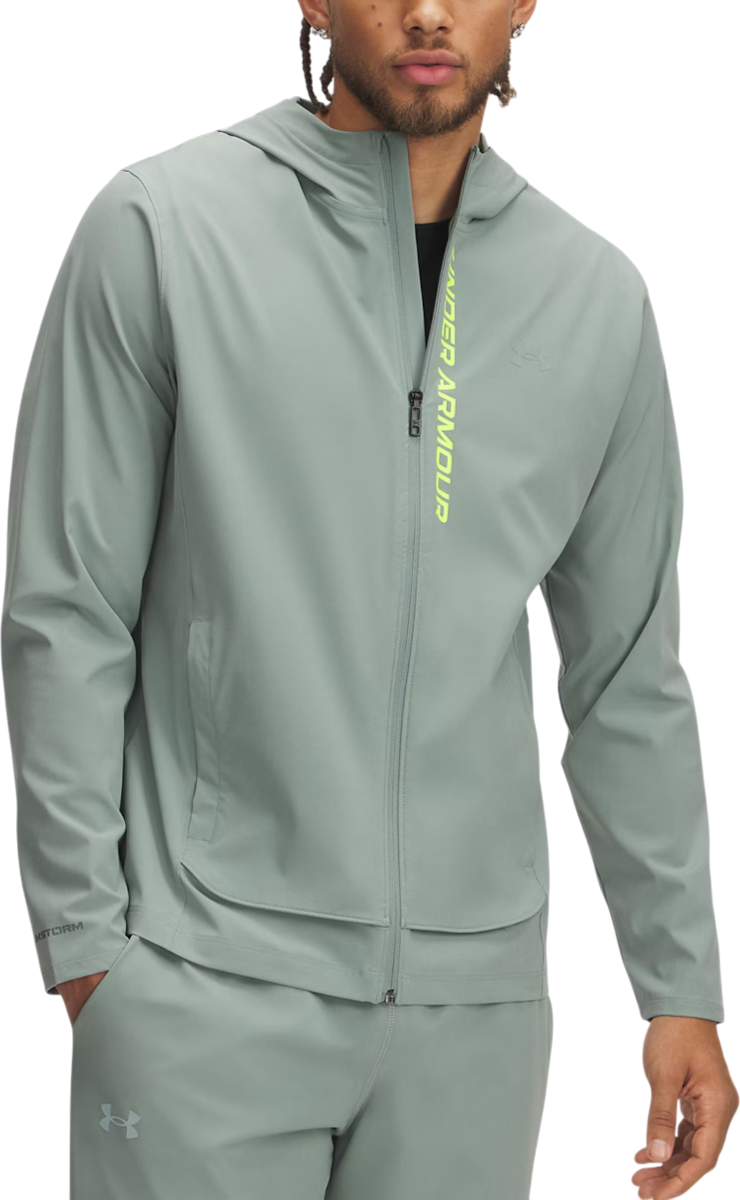 Pulover Under Armour OutRun the STORM Hooded Jacket Zelena | 1376794-348