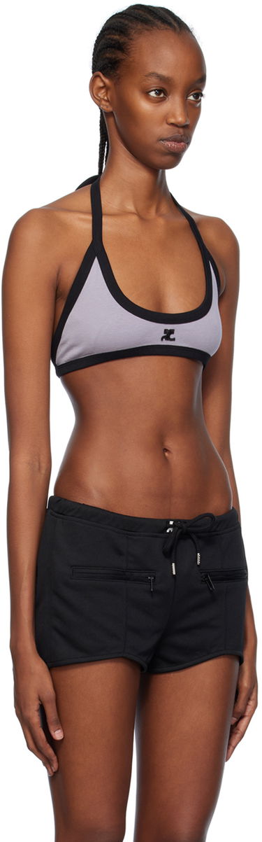 Trenirka Courrèges Contrast Trim Halter Bra Bež | 124JBR034JS0070, 4