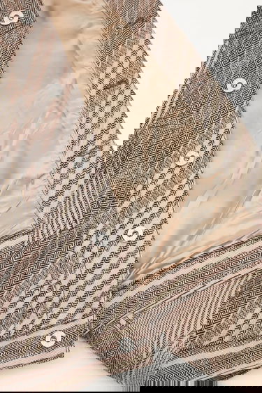 Jakna KENZO Kenzo Diagonal Stripe Slim Pleated Trucker Jacket Bež | FF65VE3029IO, 5