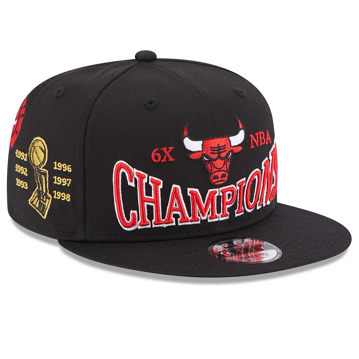 Kapa New Era NBA CHICAGO Bulls Champions Patch Snapback Cap Črna | 60364218, 1