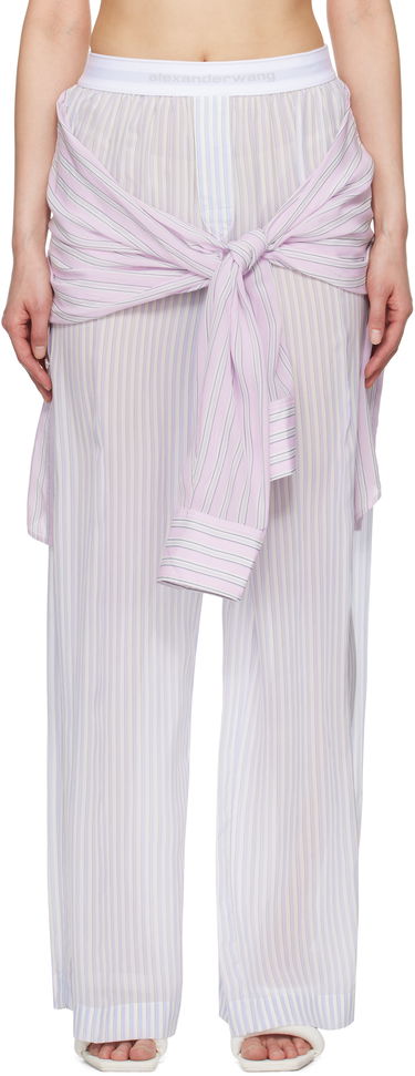 Hlače Alexander Wang Alexander Wang Pre-Styled Boxer Striped Trousers Večbarvna | 1WC2254829, 0