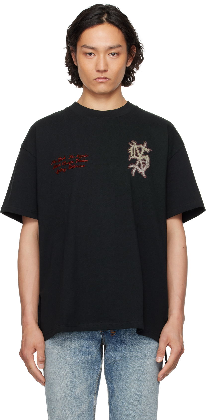 Majica Ksubi Ksubi Playoff Ekcess T-Shirt Črna | MSP25TE036