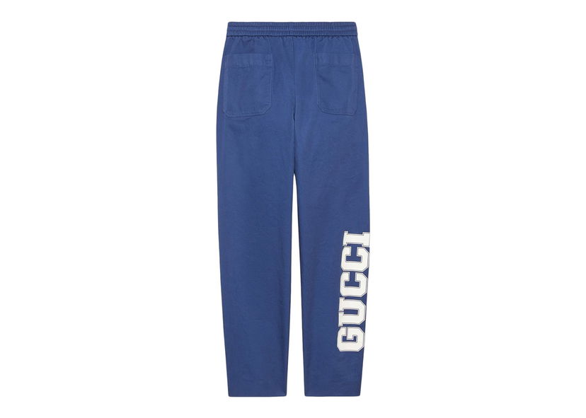 Trenirka Gucci Logo-Print Drawstring Track Pants Blue Mornarica | 694110 Z8A0M 4307