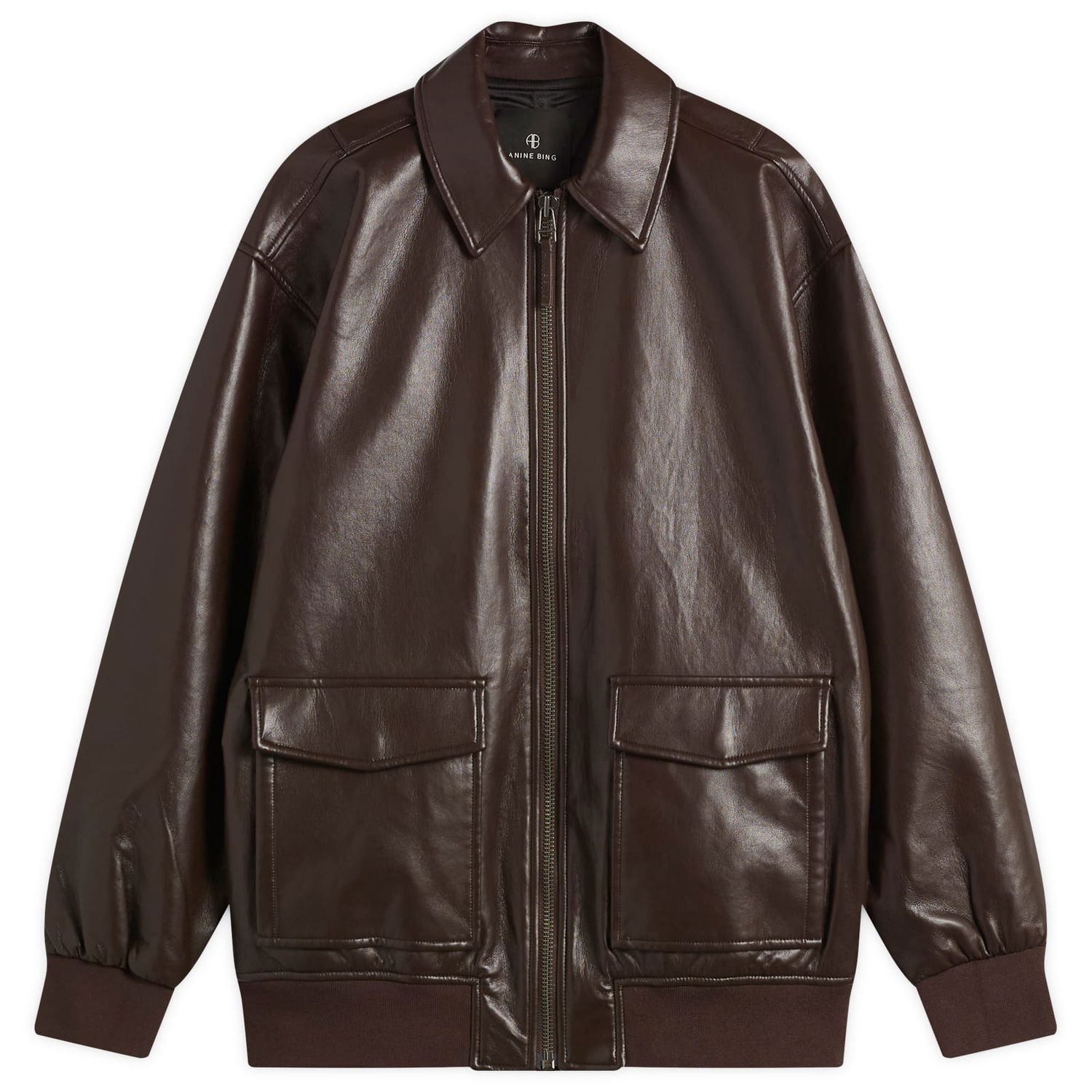Bomber jakna Anine Bing Anine Bing Kelanie Leather Bomber Jacket Rjava | A-01-7185-BWN43, 1