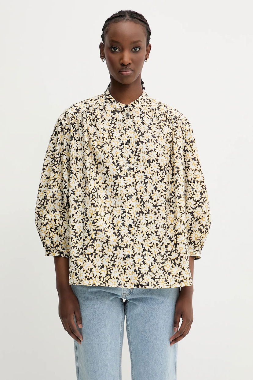 Srajce MAISON KITSUNÉ Maison Kitsuné Maxi Sleeve Relaxed Fit Shirt Črna | OW00417WC5048