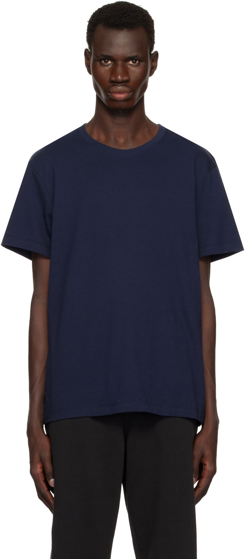 Majica SKIMS SKIMS Cotton Classic T-Shirt Mornarica | TP-TSH-5701M-NAVY