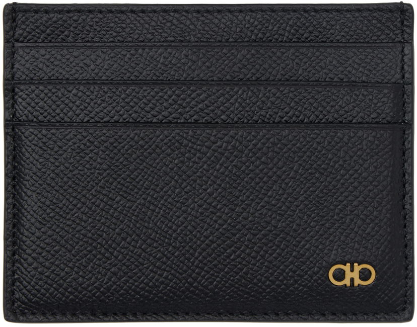 Denarnica FERRAGAMO Salvatore Ferragamo Gancini Card Holder Črna | 776843
