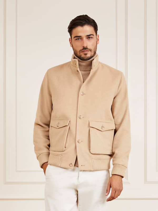 Bomber jakna GUESS Marciano Wool Blend Bež | 3BHL942200Z, 0