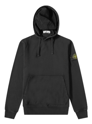 Pulover Stone Island Garment Dyed Popover Hoody Črna | 101564151-A0029