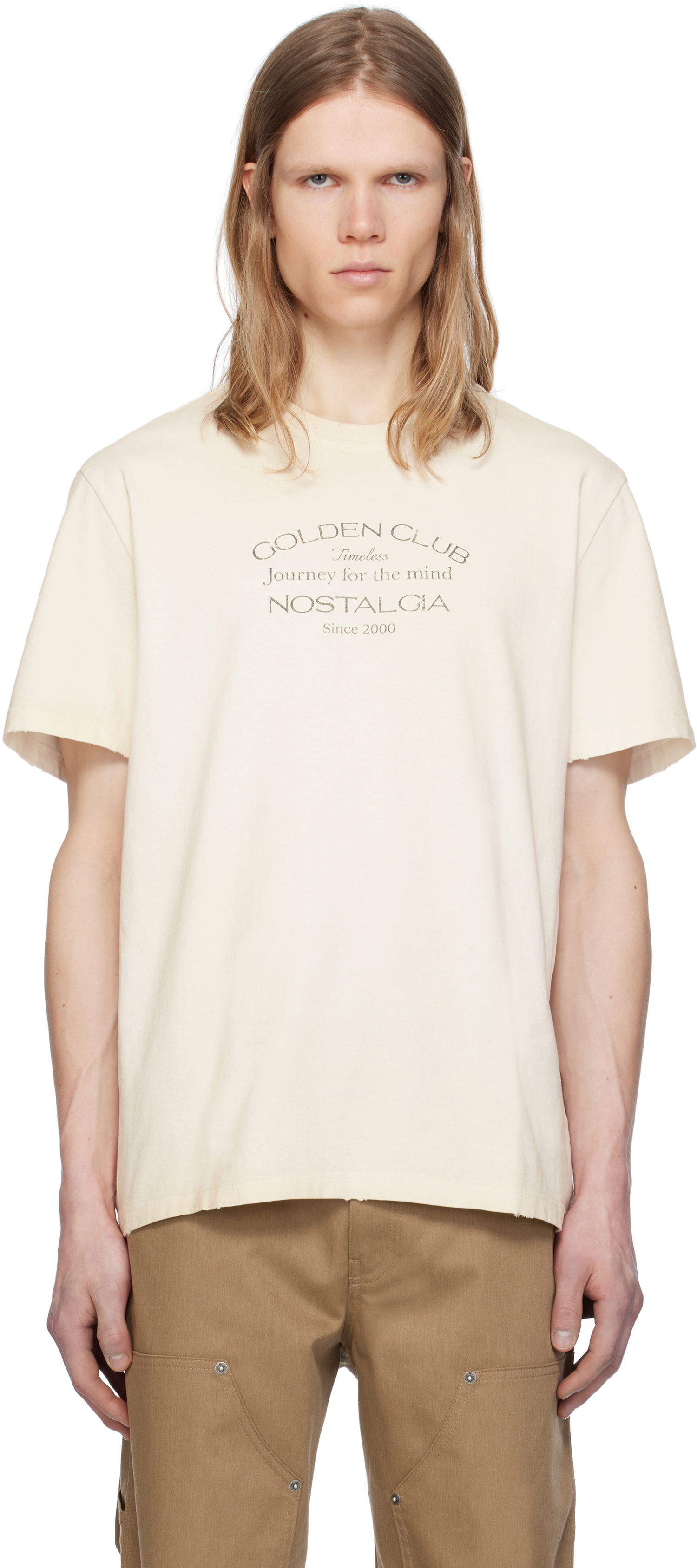 Majica Golden Goose Golden Goose Vintage T-Shirt Bež | GMP01220.P001873.11421, 0