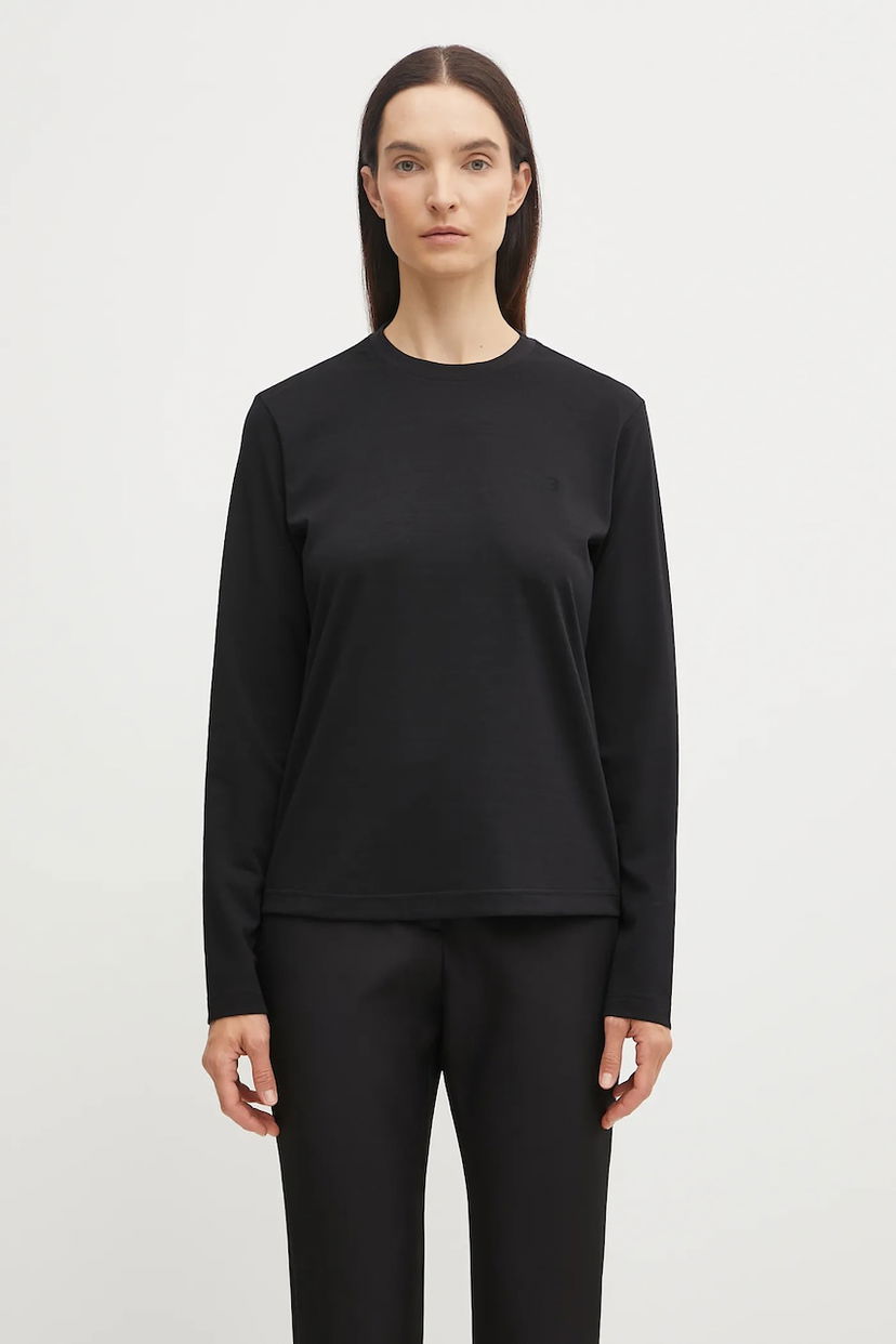 Majica Y-3 Y-3 Regular Wool Long Sleeve T-Shirt Črna | JX2291