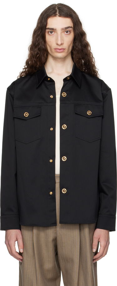Srajce Versace Versace Gabardine Overshirt Črna | 1017413_1A01718, 0