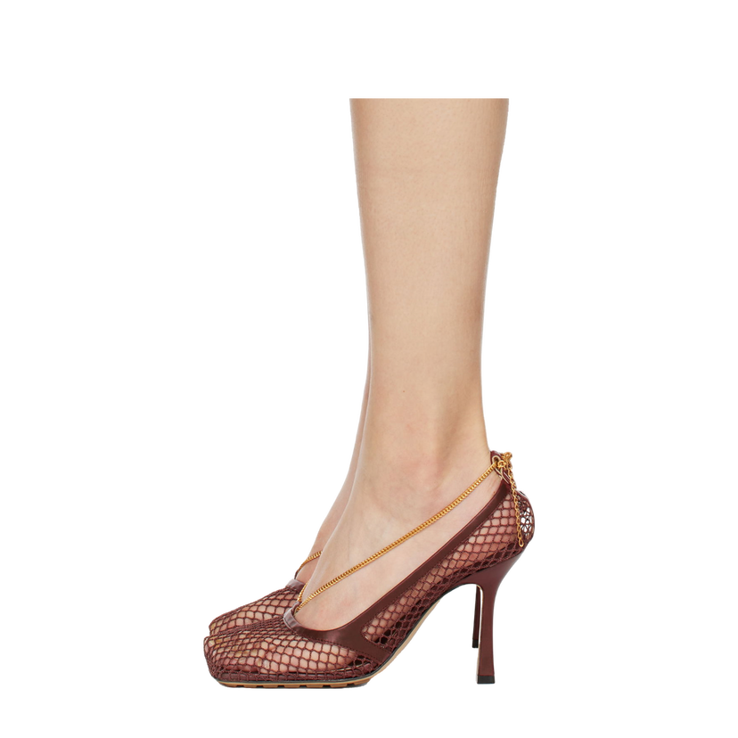 Superge in čevlji Bottega Veneta Stretch Heeled Sandals "Burgundy" Bordo | 578321 VBPS1
