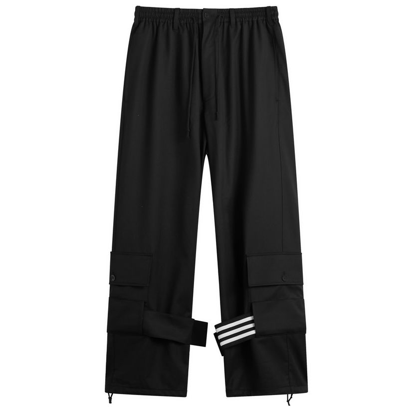 Cargo hlače Y-3 Y-3 Three Stripe Cargo Pants, Size Large Črna | JX7297