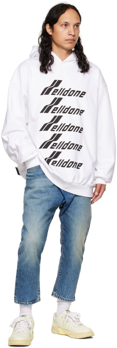 Pulover We11done We11done Print Hoodie Bela | WD-TH3-22-729-U-WH, 3