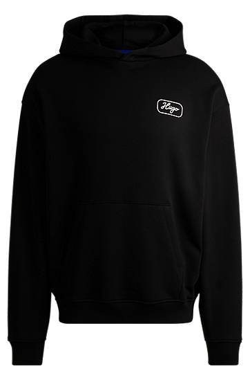 Pulover BOSS Terry Hoodie with Embroidered Logo Črna | 50545939