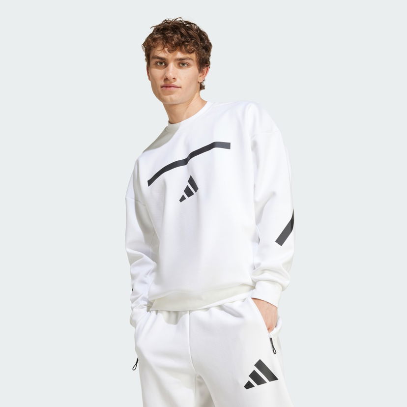 Pleteni pulover adidas Performance adidas Z.N.E. Sweatshirt Bela | JF2451
