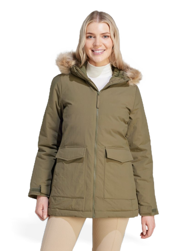 Parka adidas Performance Sportswear Parka Hooded Fur Zelena | IJ8259