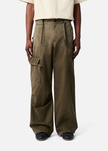 Cargo hlače AXEL ARIGATO Dax Faded Wide-Leg Cargo Trousers Zelena | A3306001, 2
