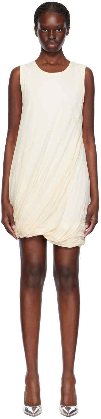 Obleke Helmut Lang Helmut Lang Bubble Minidress Bež | O02HW601