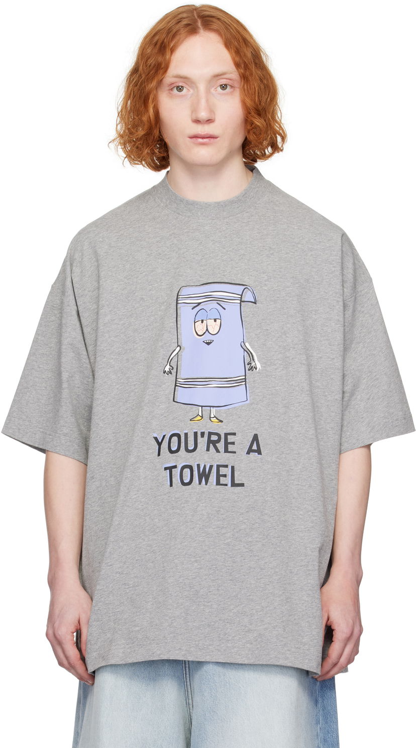 Majica VETEMENTS Vetements 'You're a Towel' Oversized T-Shirt Siva | UA66TR615G